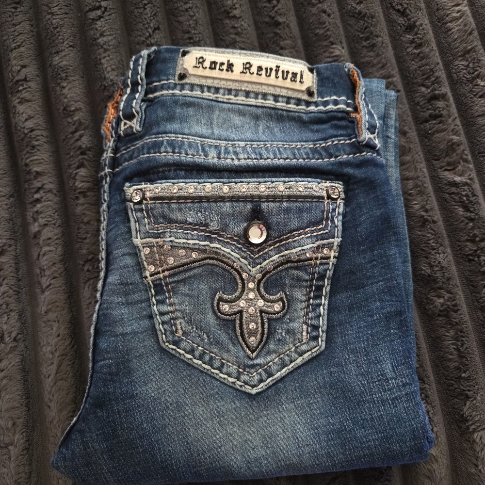 Rima Rock Revival Women's Tall Low Rise Boot Cut Jeans NWOT